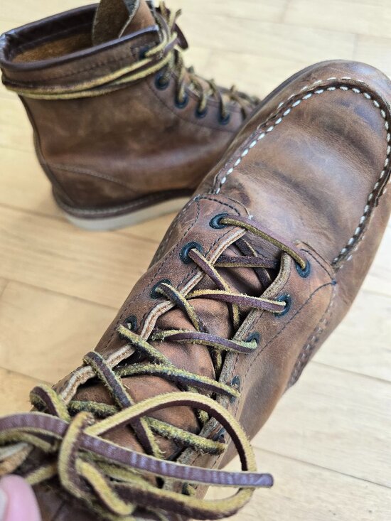 Red Wing | Heritage 1907 Moc \'Copper Rough\' brown leather boots | MENS 10.5 main image 8